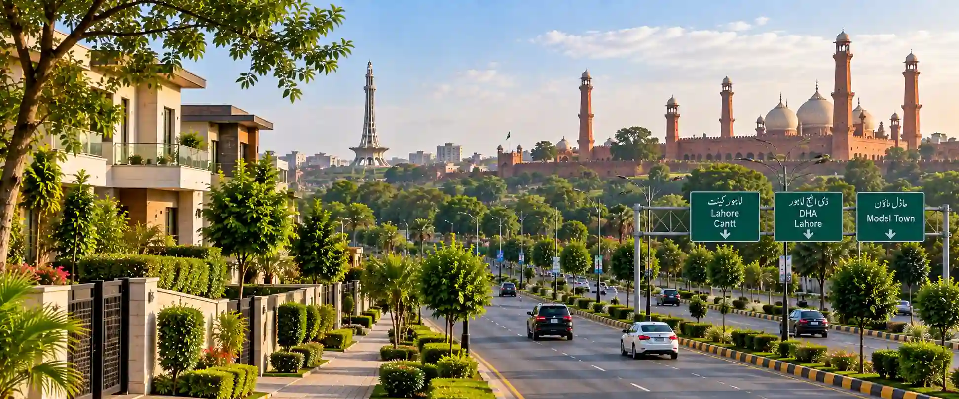Illustrative Lahore city setting