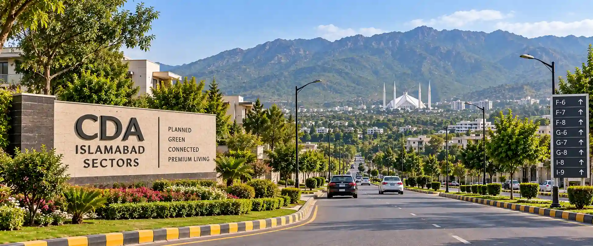 Illustrative lifestyle imagery for CDA Islamabad Sectors
